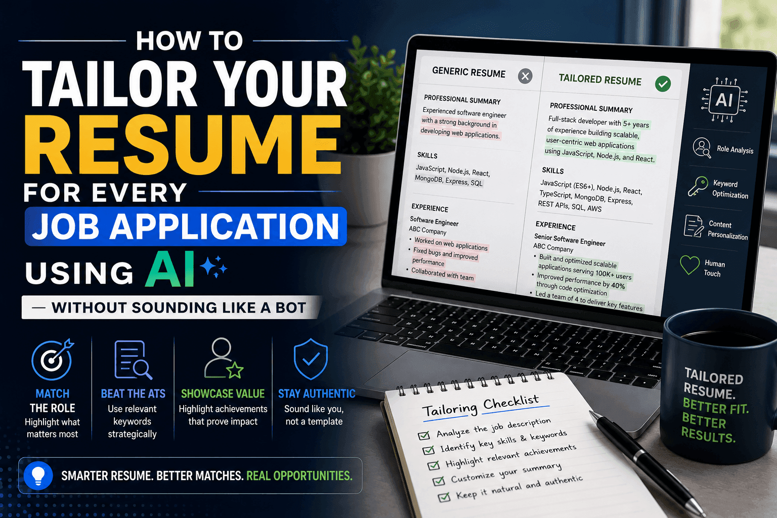 How to Tailor Your Resume for Every Job Application Using AI—Without Sounding Like a Bot